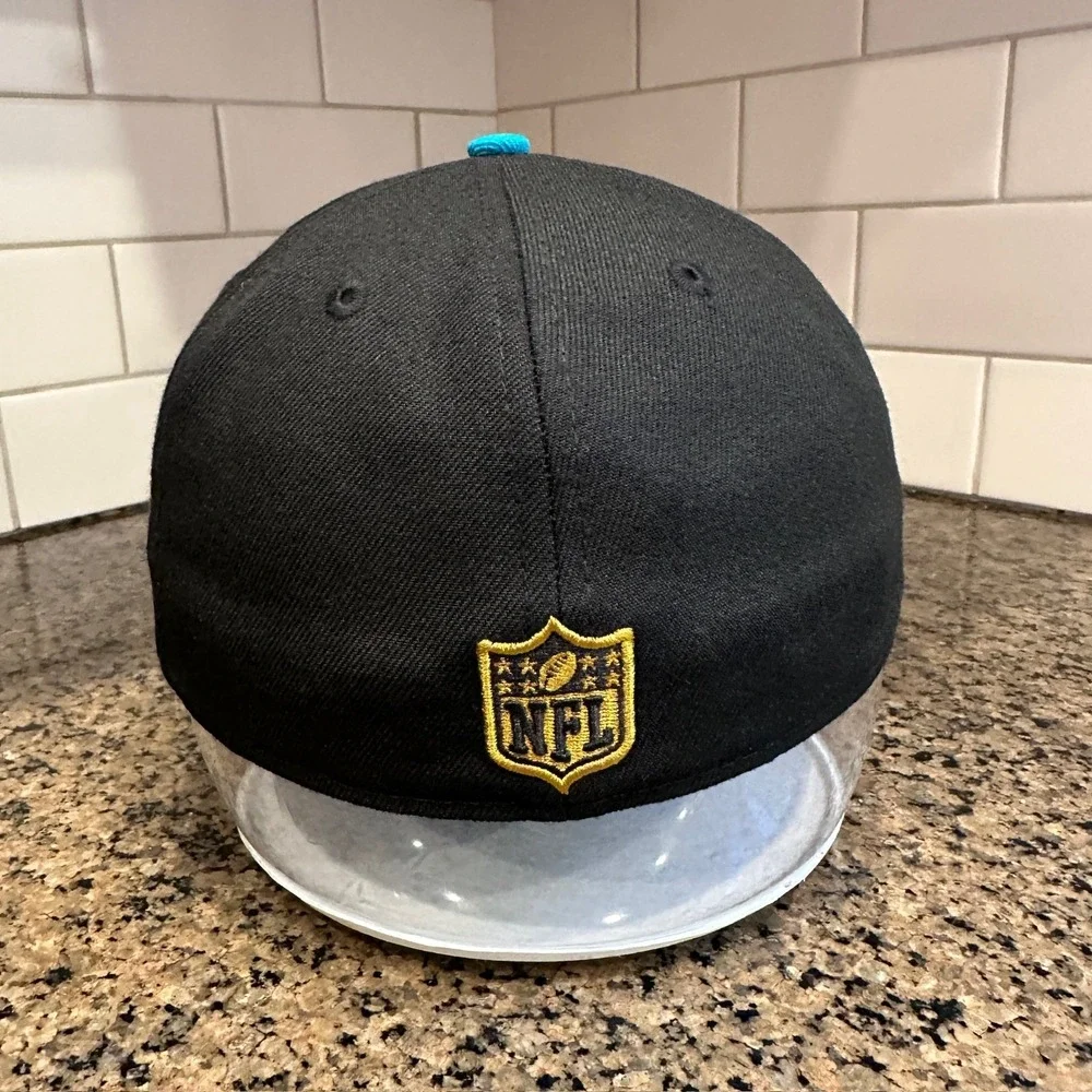 Jacksonville Jaguars Black & Teal NFL Football New Era 59Fifty Cap Hat 7 3/8 - Picture 4 of 8